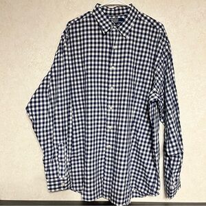 Ralph Lauren Navy and White Plaid Shirt